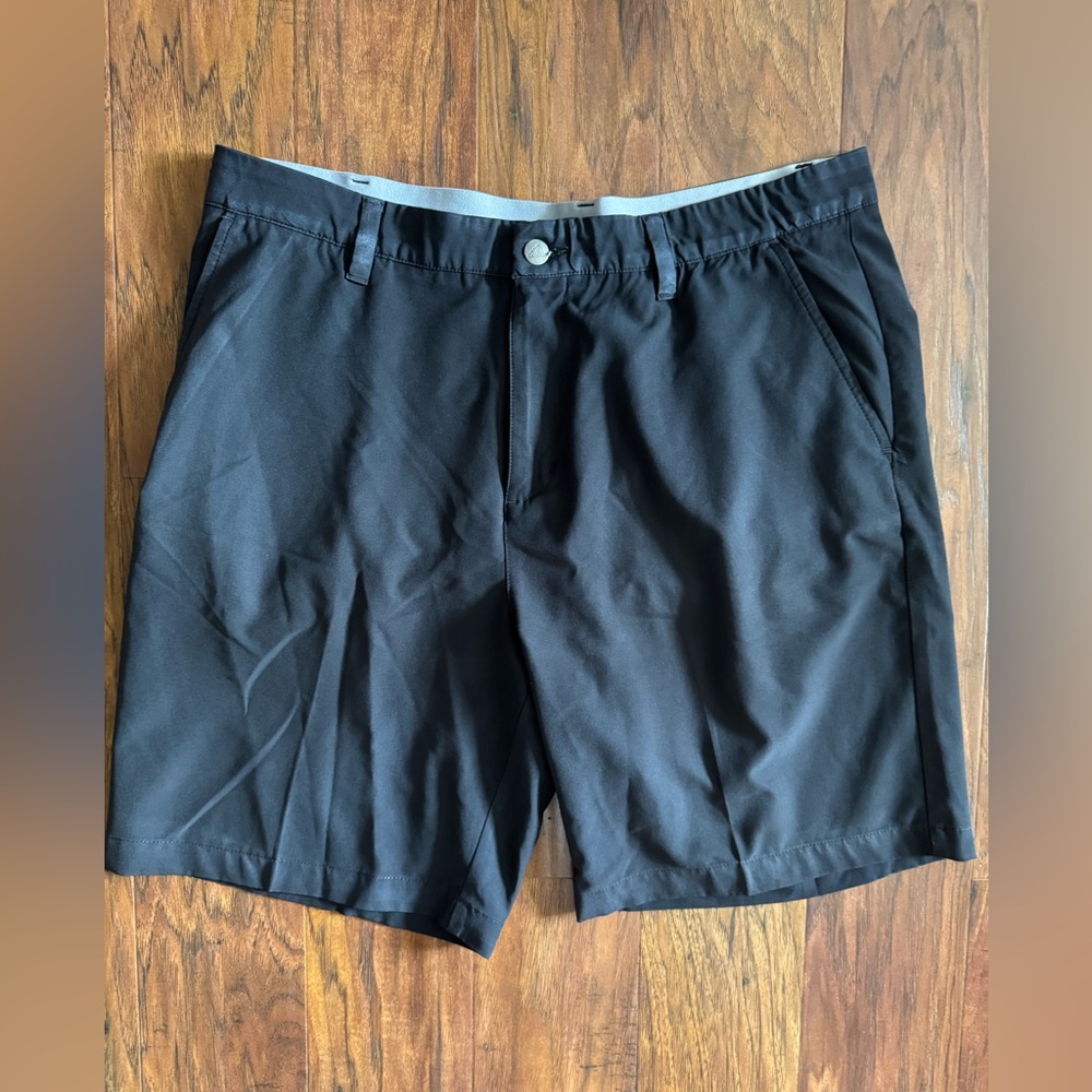 Adidas Black Flat Front Shorts Lightweight Casual Wear